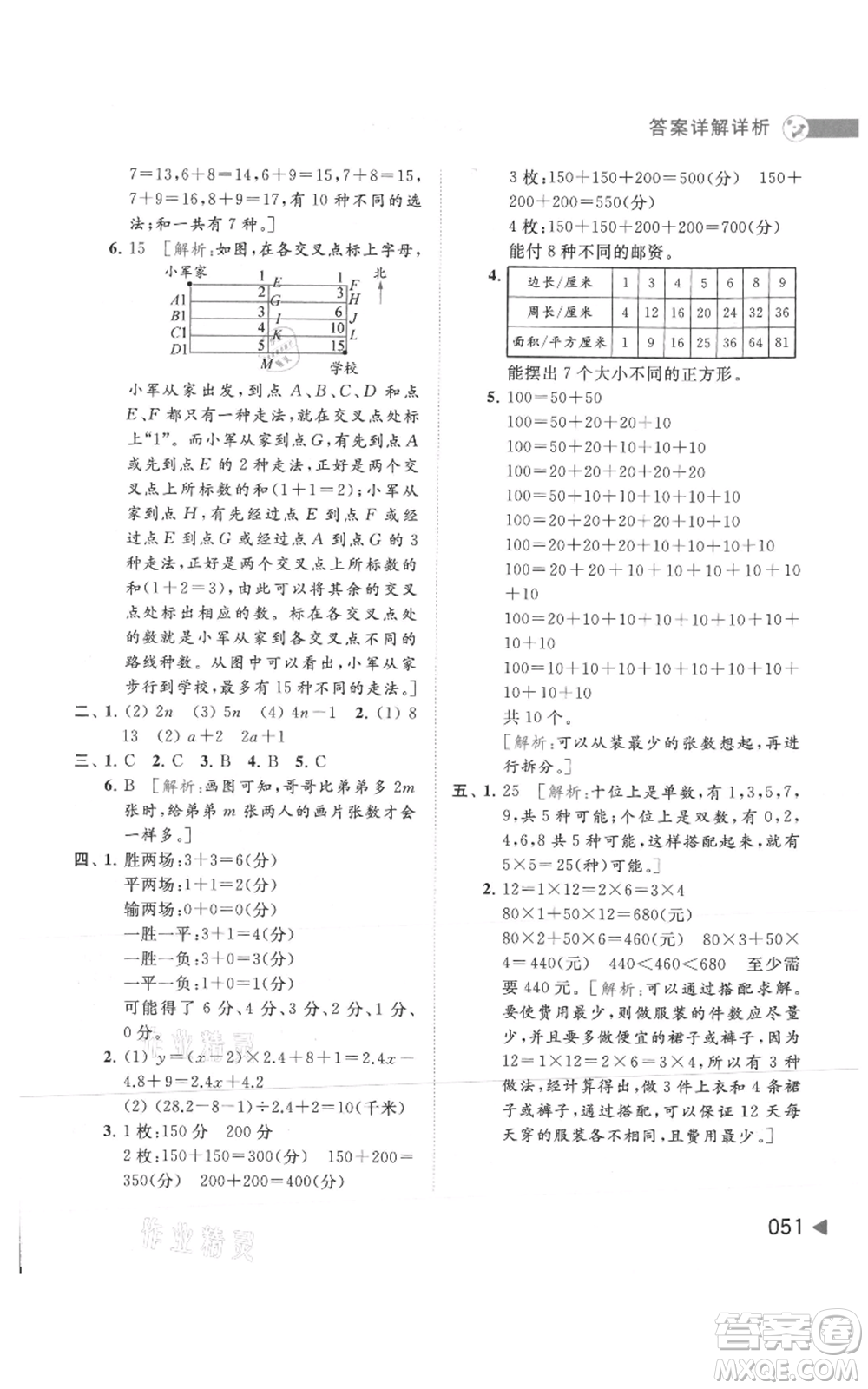 北京教育出版社2021亮點給力提優(yōu)班多維互動空間五年級上冊數學蘇教版參考答案