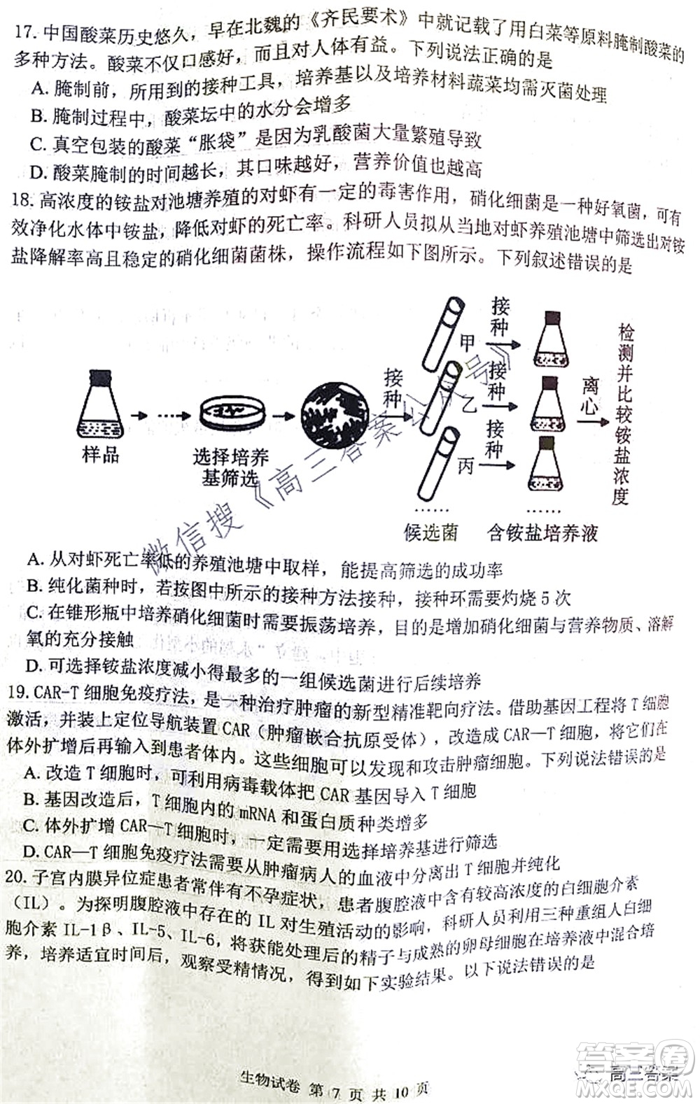 騰云聯(lián)盟2021-2022學年度上學期高三10月聯(lián)考生物學試題及答案