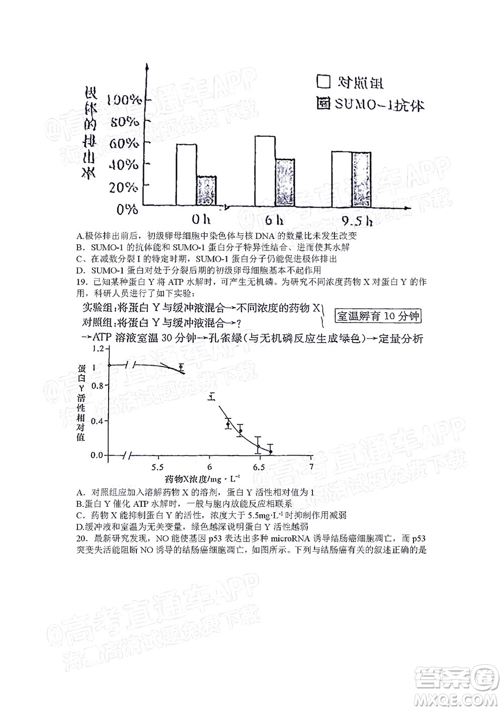 湖南名校聯(lián)考聯(lián)合體2021年高三10月聯(lián)考生物試題及答案