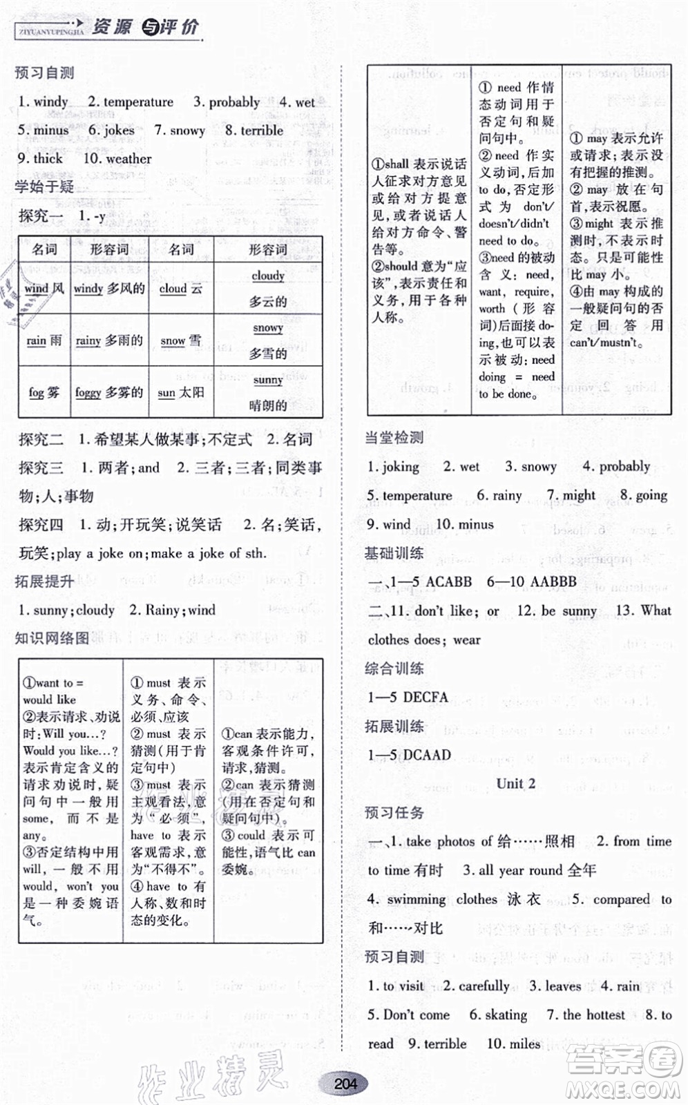 黑龍江教育出版社2021資源與評(píng)價(jià)八年級(jí)英語(yǔ)上冊(cè)外研版答案