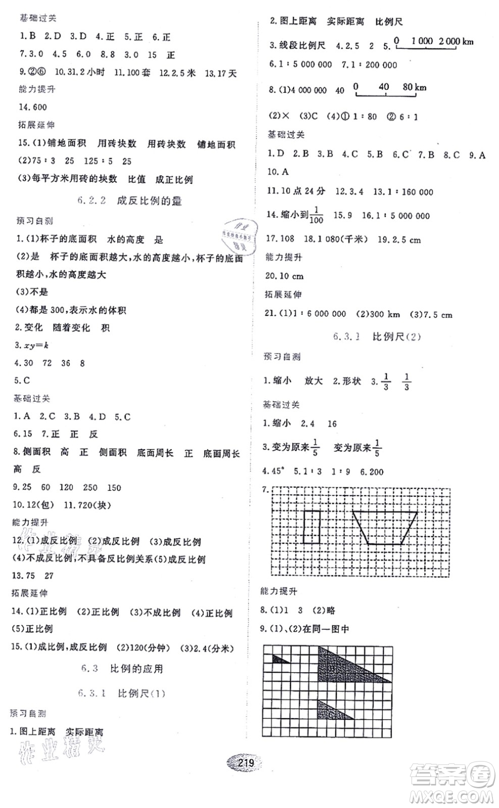 黑龍江教育出版社2021資源與評(píng)價(jià)六年級(jí)數(shù)學(xué)上冊(cè)五四學(xué)制人教版答案