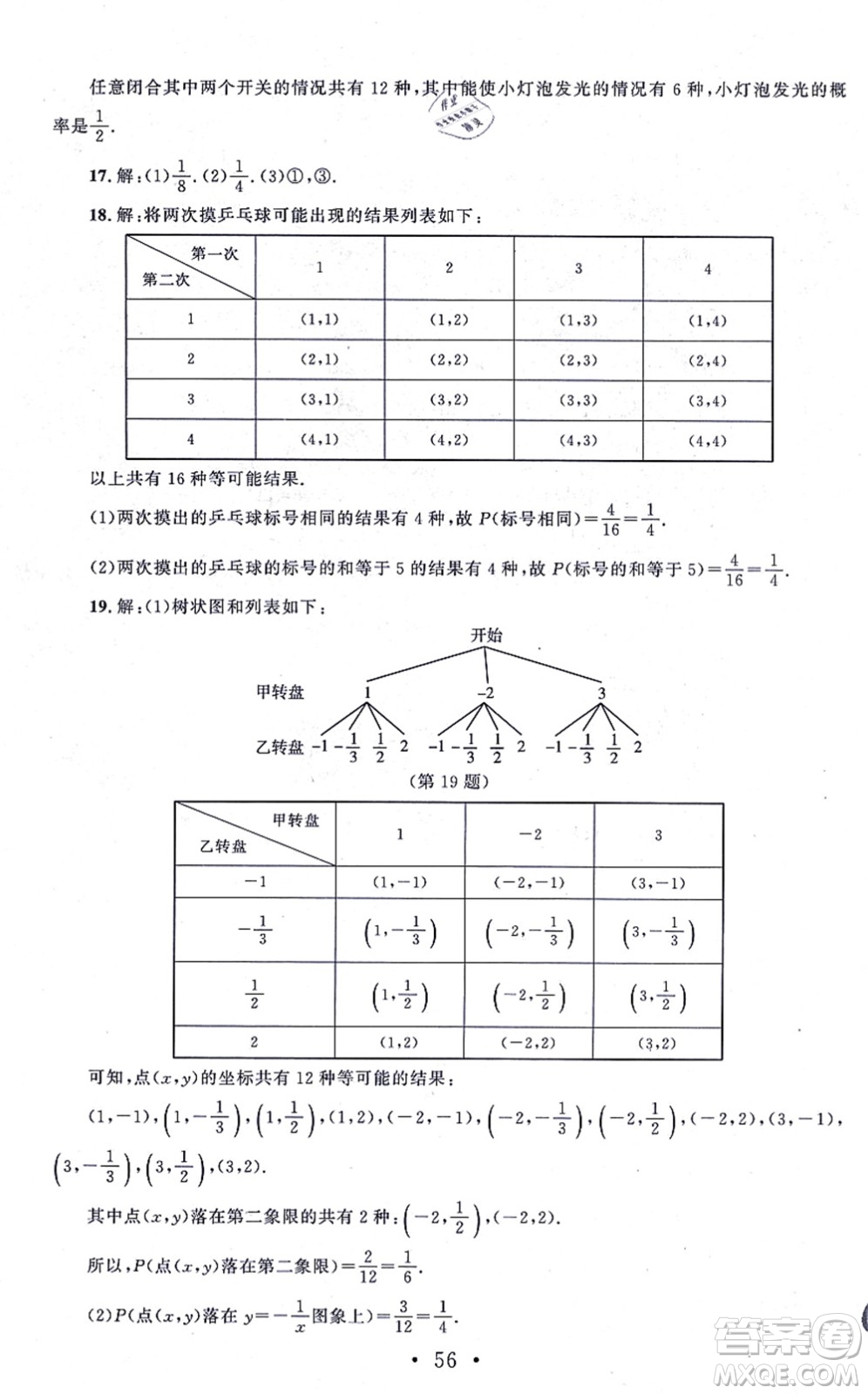 北京師范大學(xué)出版社2021新課標(biāo)同步單元練習(xí)九年級(jí)數(shù)學(xué)上冊北師大版深圳專版答案