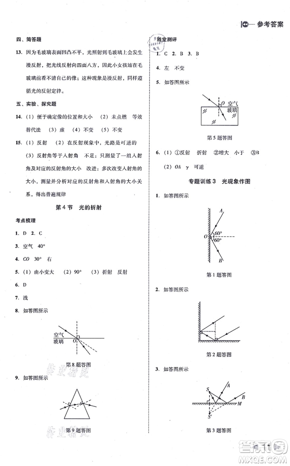 北方婦女兒童出版社2021勝券在握打好基礎(chǔ)作業(yè)本八年級物理上冊RJ人教版答案