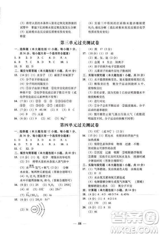 廣東經(jīng)濟(jì)出版社2021學(xué)考精練九年級全一冊化學(xué)人教版答案