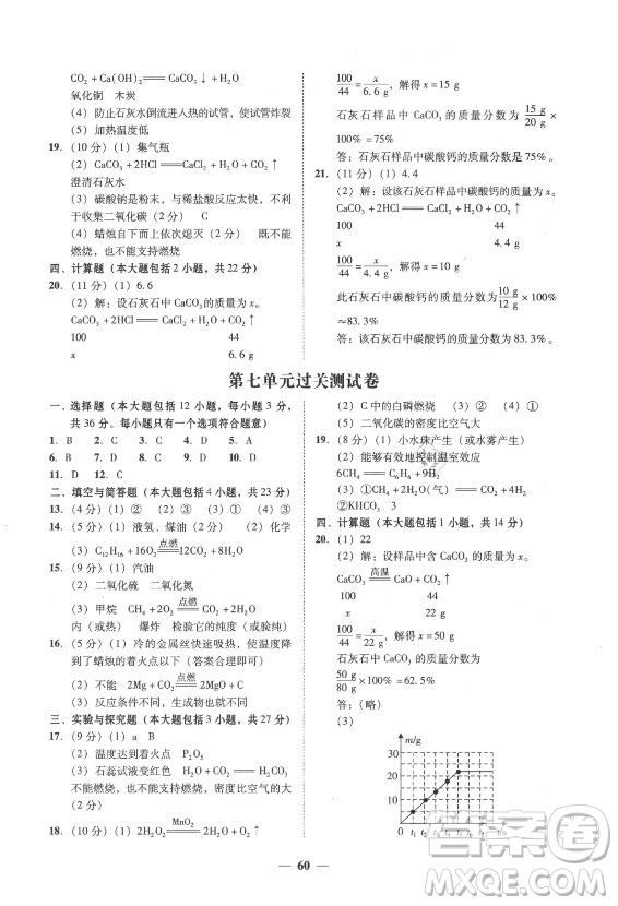 廣東經(jīng)濟(jì)出版社2021學(xué)考精練九年級全一冊化學(xué)人教版答案