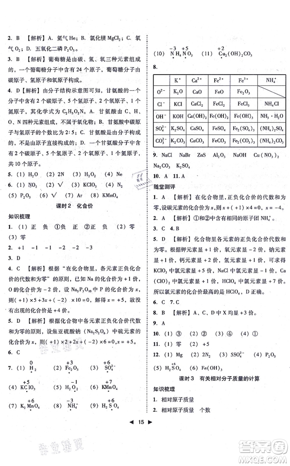 吉林出版集團(tuán)有限責(zé)任公司2021勝券在握打好基礎(chǔ)作業(yè)本九年級化學(xué)上冊RJ人教版答案