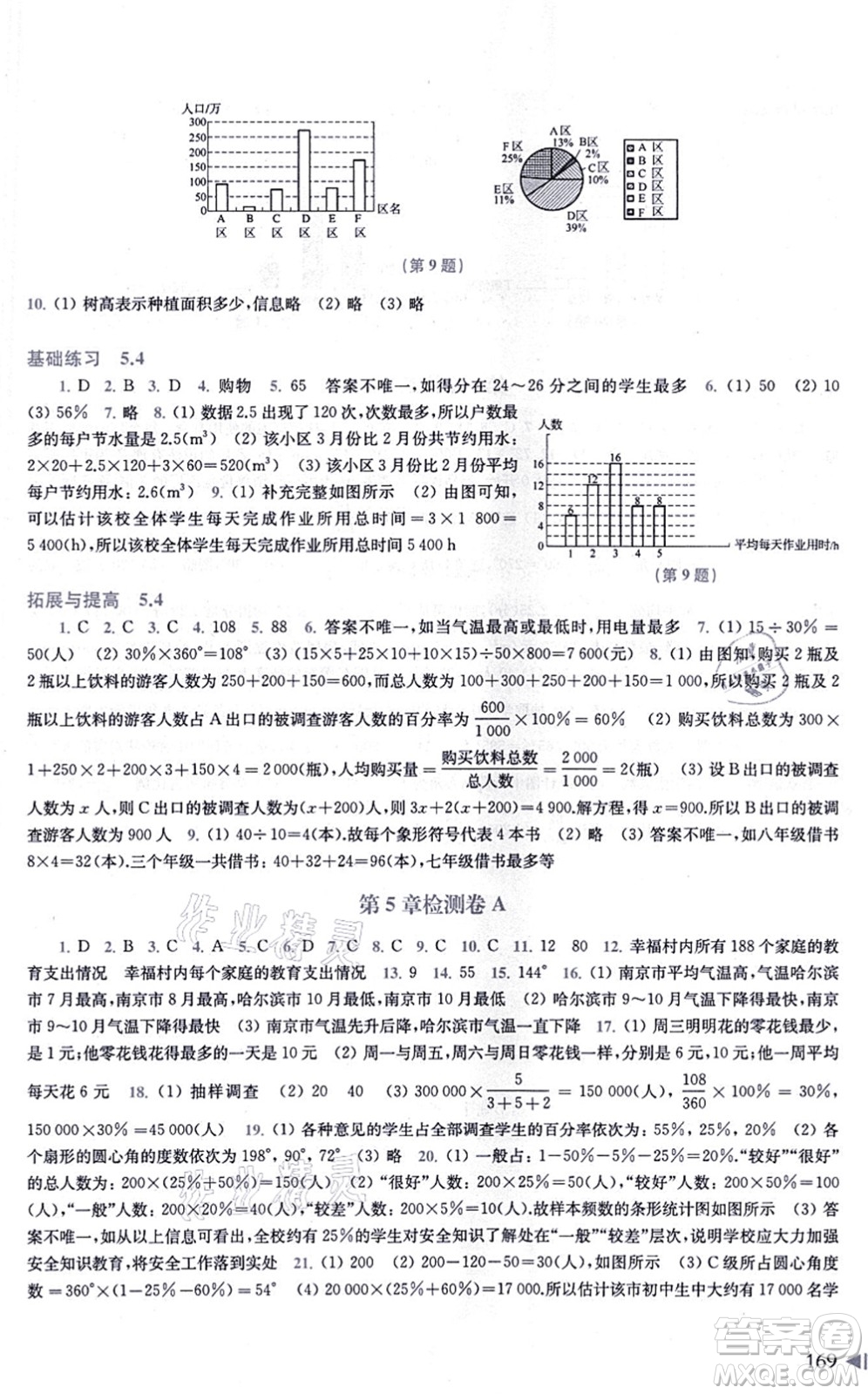 上?？茖W(xué)技術(shù)出版社2021初中數(shù)學(xué)同步練習(xí)七年級(jí)上冊(cè)滬科版答案