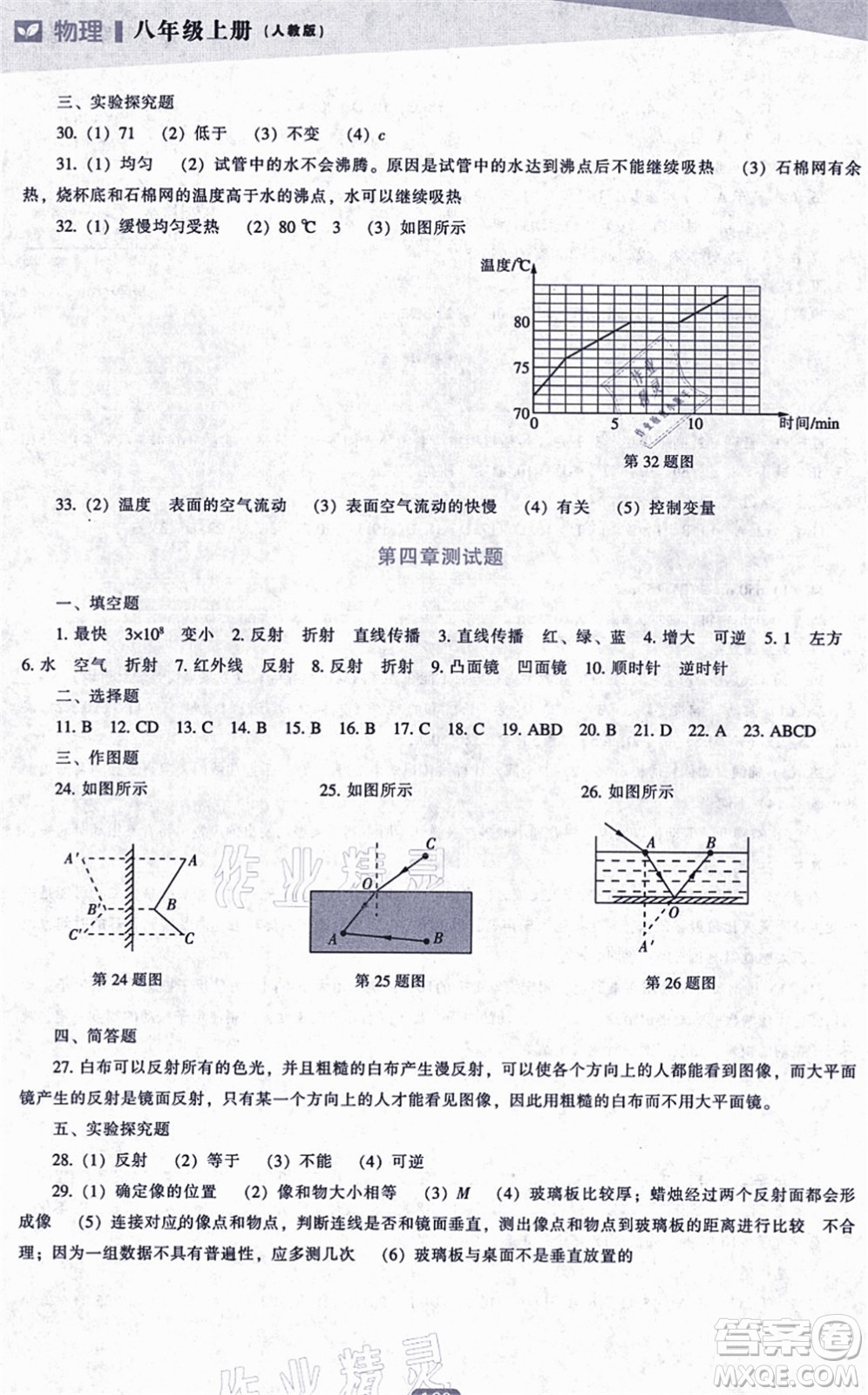 遼海出版社2021新課程物理能力培養(yǎng)八年級(jí)上冊(cè)人教版答案