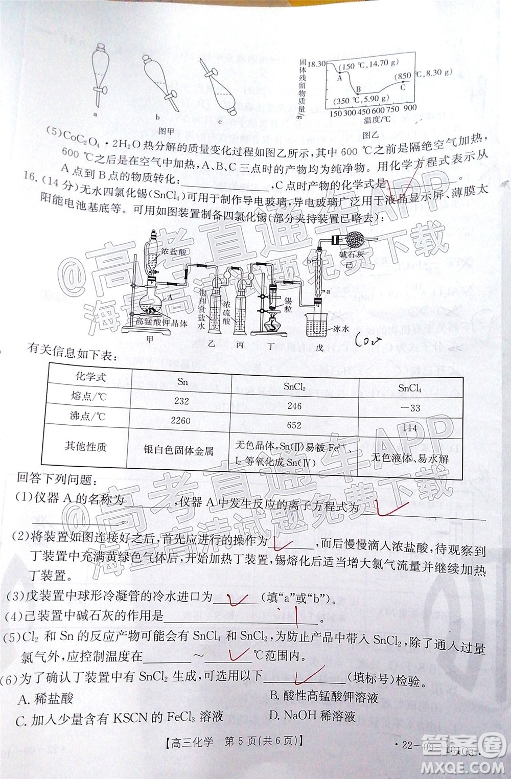 河北2021-2022學(xué)年高三年級上學(xué)期期中考試化學(xué)試題及答案