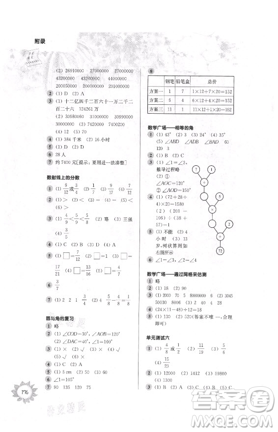 華東師范大學出版社2021秋第一作業(yè)四年級數(shù)學第一學期全新修訂版答案