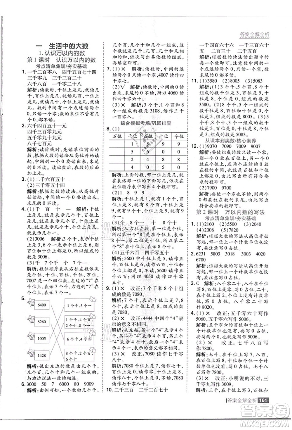 黑龍江教育出版社2021考點(diǎn)集訓(xùn)與滿分備考三年級(jí)數(shù)學(xué)上冊(cè)JJ冀教版答案