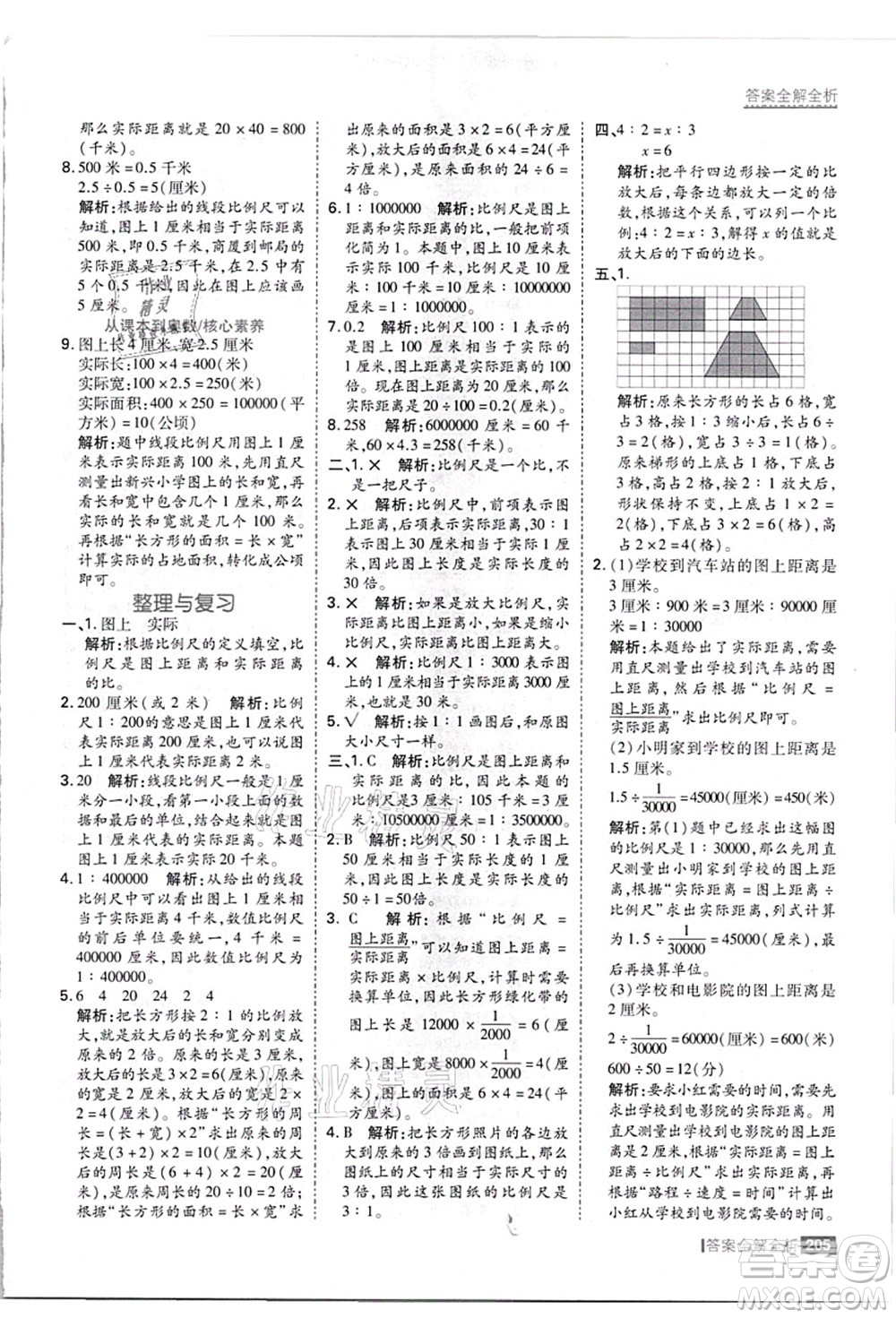 黑龍江教育出版社2021考點集訓與滿分備考六年級數(shù)學上冊JJ冀教版答案