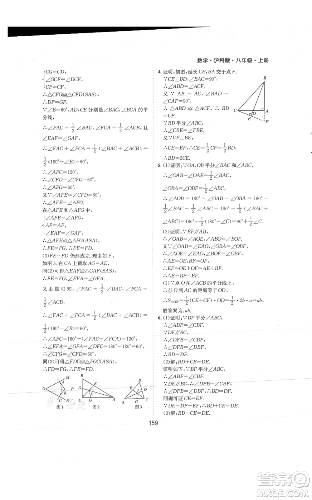 黃山書社2021新編基礎(chǔ)訓(xùn)練八年級上冊數(shù)學(xué)滬科版參考答案