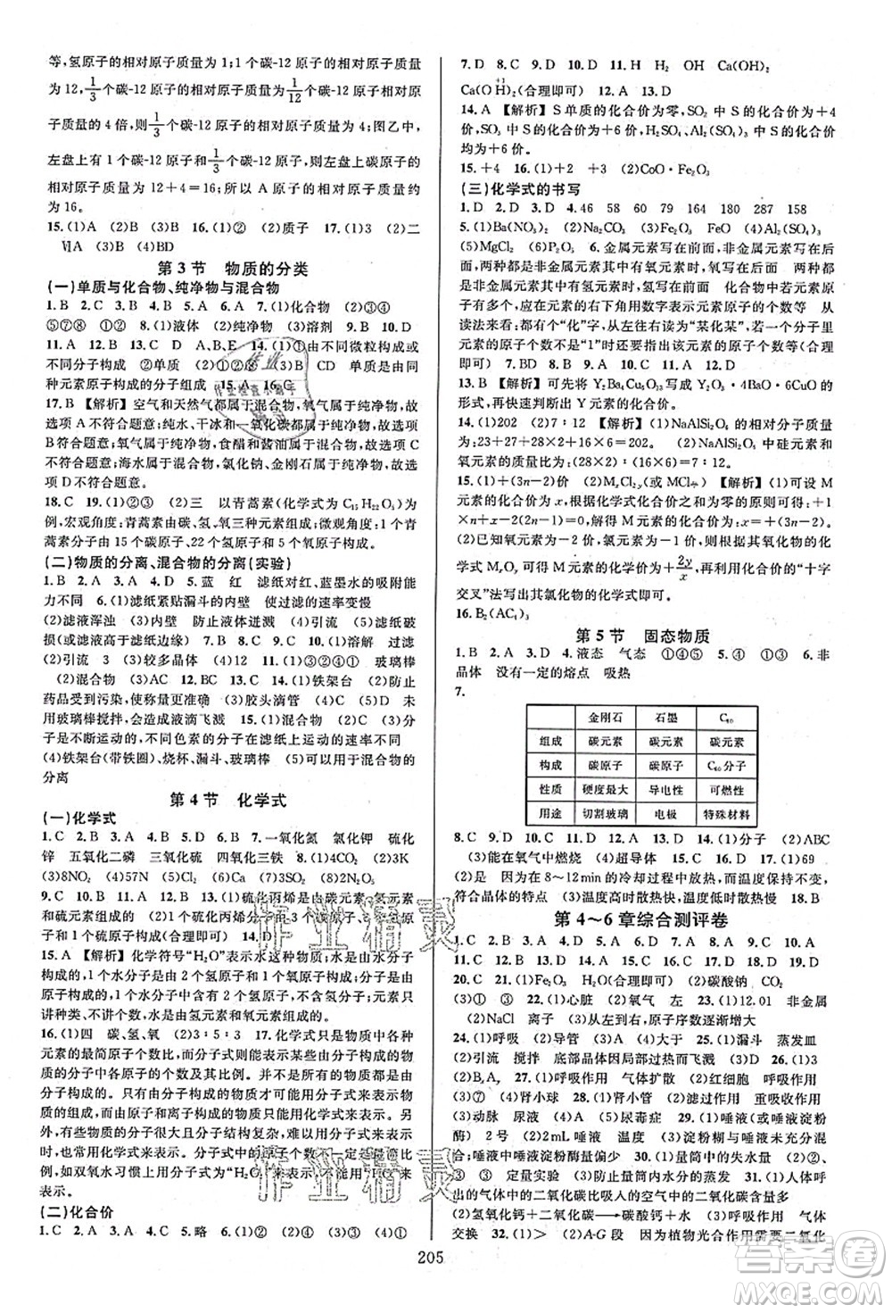 浙江教育出版社2021全優(yōu)方案夯實(shí)與提高八年級(jí)科學(xué)上冊(cè)H華師版答案