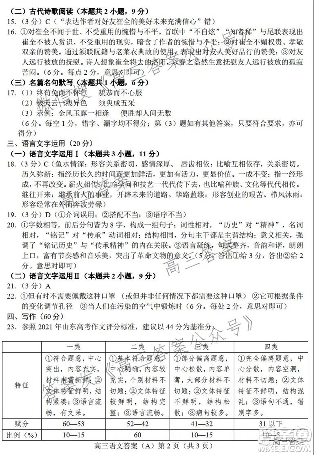 菏澤2021-2022學(xué)年度第一學(xué)期期中考試語(yǔ)文試題及答案