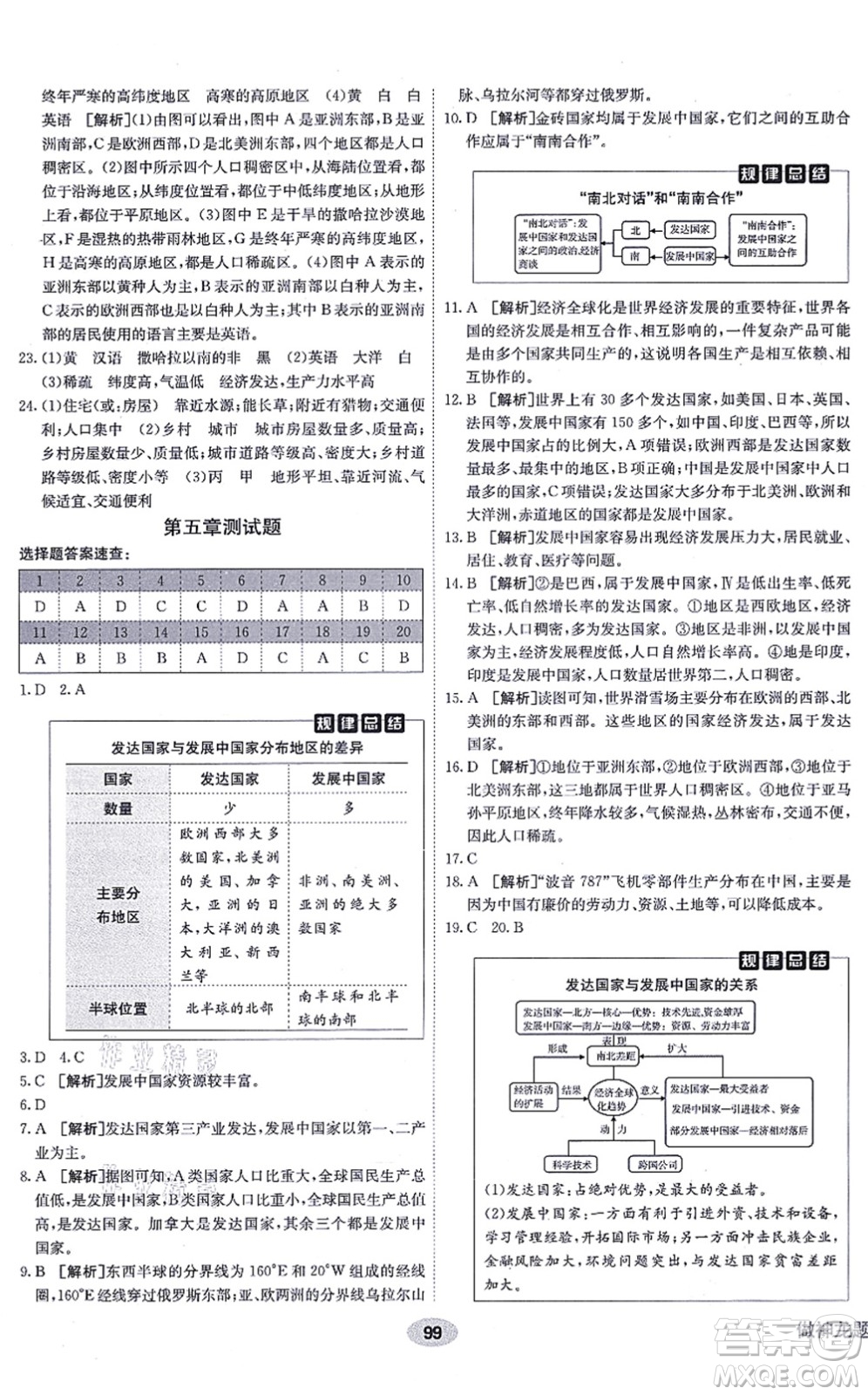新疆青少年出版社2021海淀單元測(cè)試AB卷七年級(jí)地理上冊(cè)RJ人教版答案