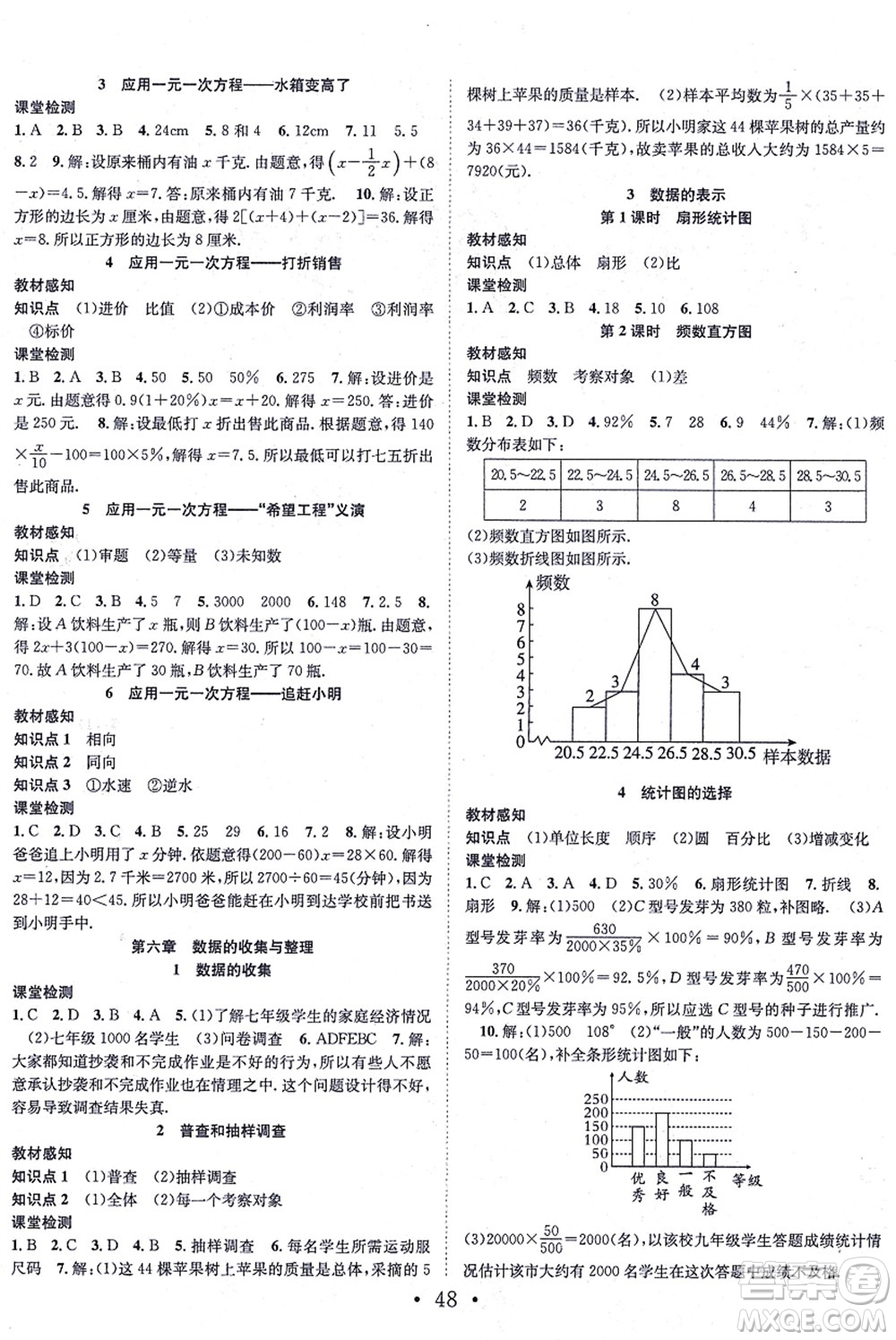 合肥工業(yè)大學(xué)出版社2021七天學(xué)案學(xué)練考七年級(jí)數(shù)學(xué)上冊(cè)BS北師版答案