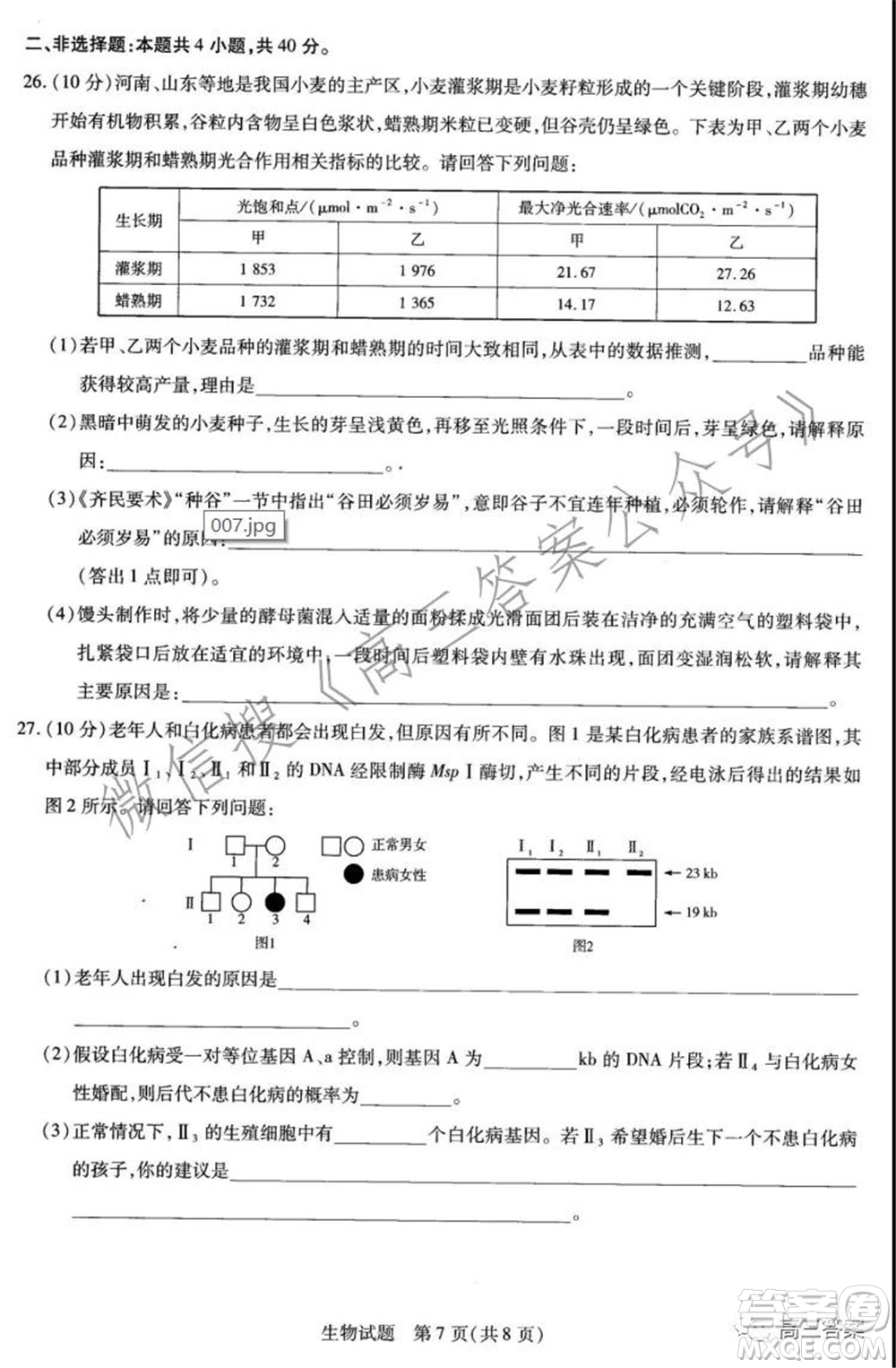 天一大聯(lián)考2021-2022學(xué)年高三年級上學(xué)期期中考試生物試題及答案