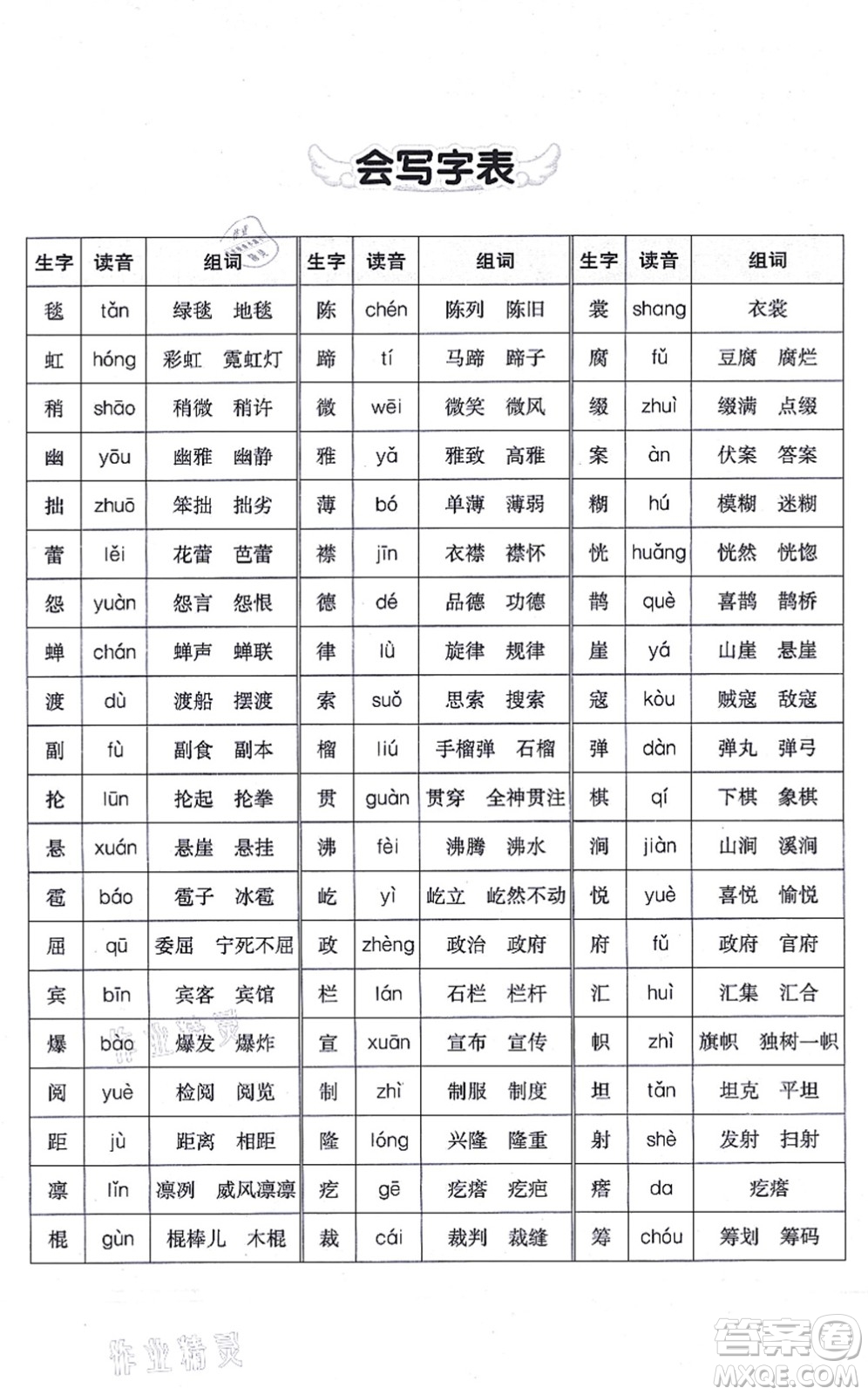 河北教育出版社2021七彩課堂六年級(jí)語(yǔ)文上冊(cè)人教版廣西專版答案