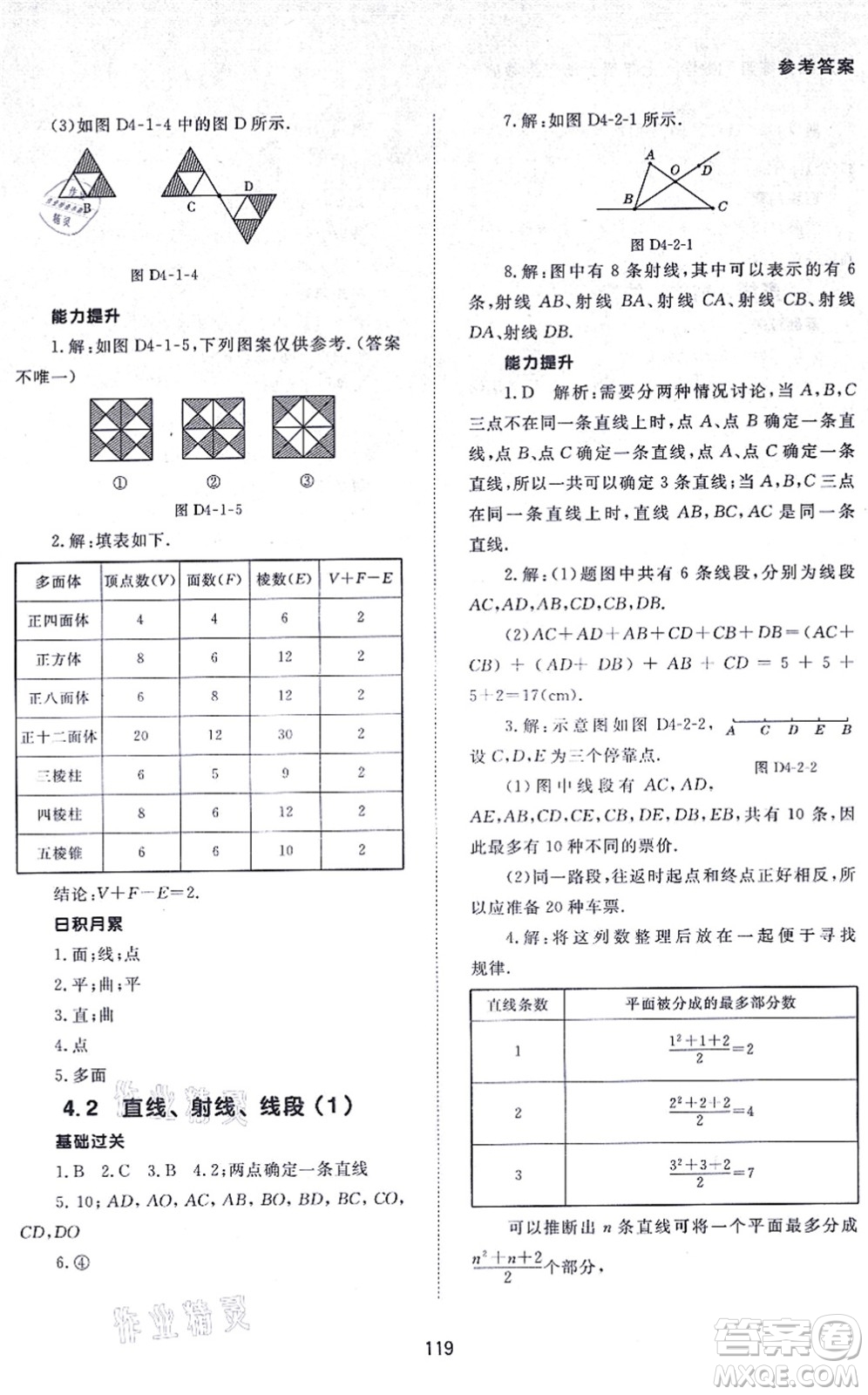 北京師范大學出版社2021數(shù)學配套綜合練習七年級上冊人教版答案