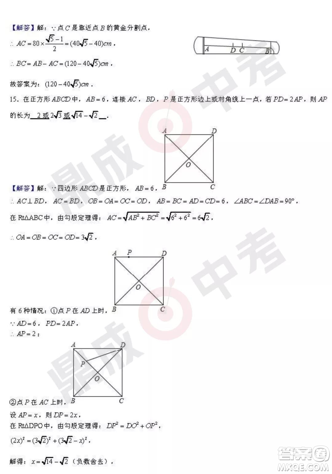鄭州外國(guó)語(yǔ)2021-2022學(xué)年上學(xué)期九年級(jí)期中考試數(shù)學(xué)試卷及答案
