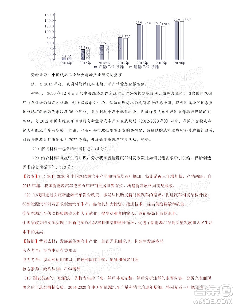 湖北六校2021-2022學(xué)年上學(xué)期期中考試高三政治試卷及答案