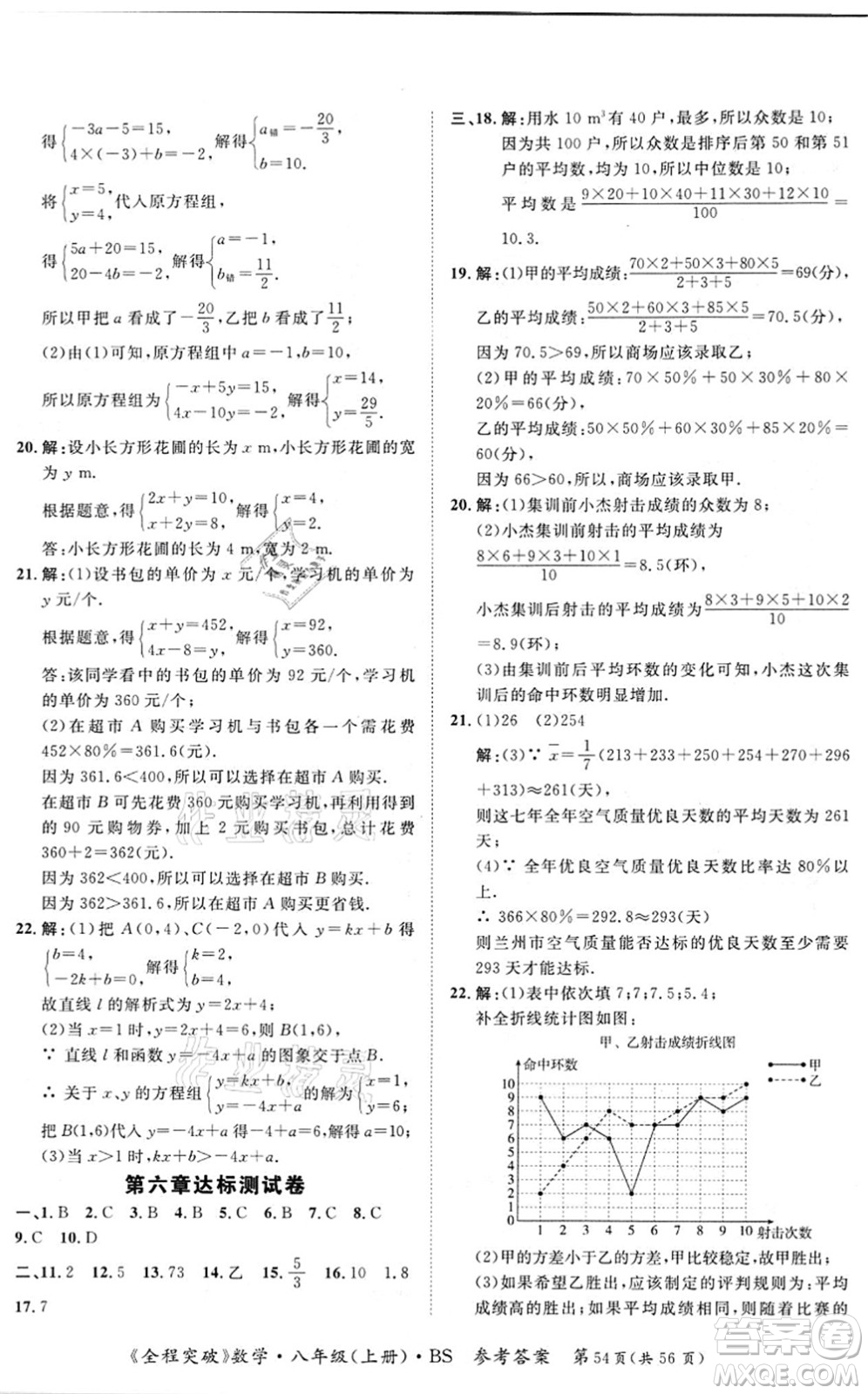 延邊大學出版社2021思而優(yōu)教育全程突破八年級數學上冊BS北師版答案