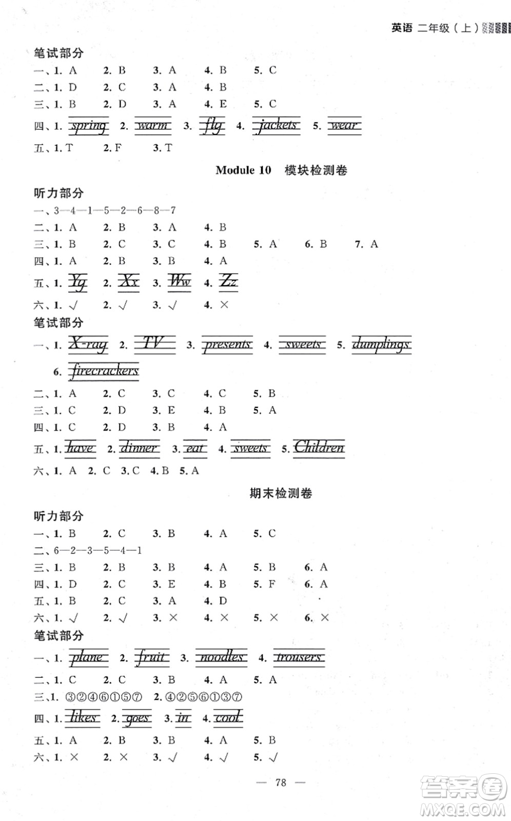延邊大學(xué)出版社2021點(diǎn)石成金金牌每課通二年級(jí)英語(yǔ)上冊(cè)外研版大連專版答案