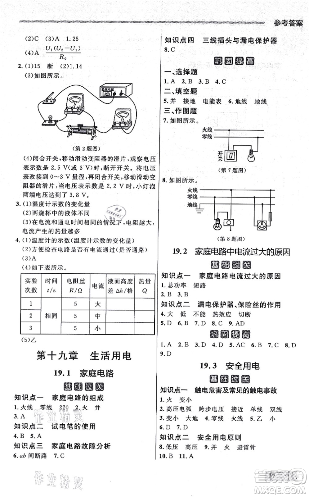 延邊大學出版社2021點石成金金牌每課通九年級物理全一冊人教版大連專版答案