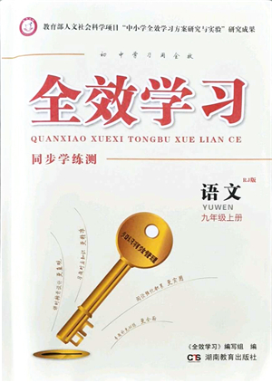 湖南教育出版社2021全效學習同步學練測九年級語文上冊RJ人教版答案