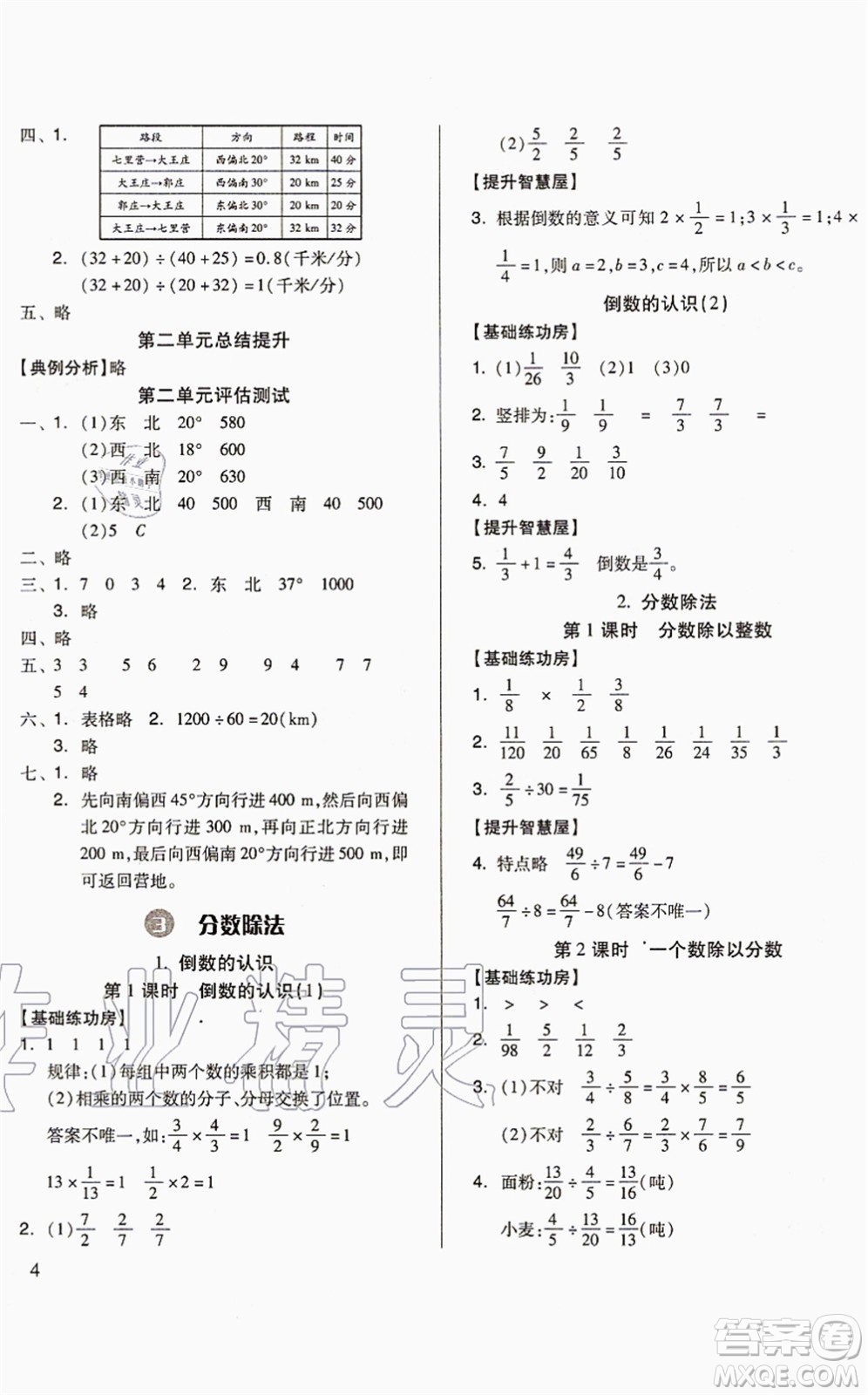 山東科學(xué)技術(shù)出版社2021新思維伴你學(xué)配單元達(dá)標(biāo)測(cè)試卷六年級(jí)數(shù)學(xué)上冊(cè)人教版答案