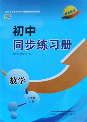 山東科學(xué)技術(shù)出版社2021初中同步練習(xí)冊五四制六年級上冊數(shù)學(xué)魯教版參考答案