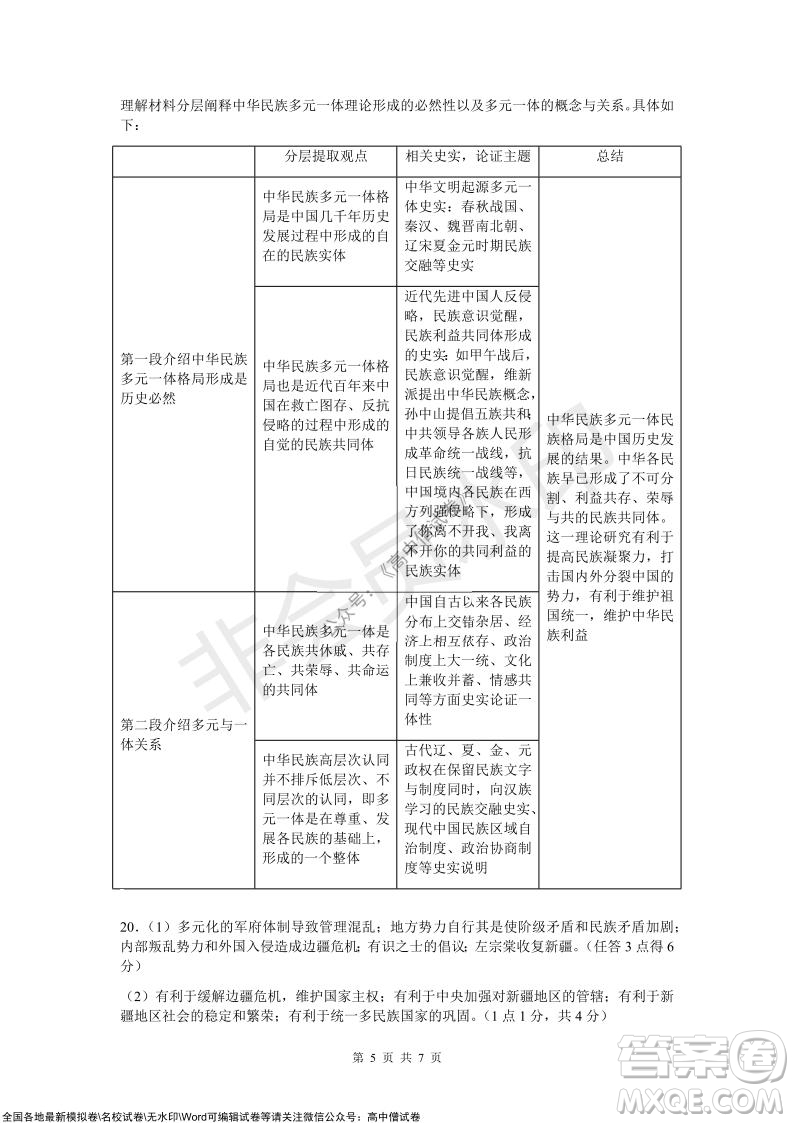 炎德英才大聯(lián)考2022屆12月高三聯(lián)考歷史試題及答案
