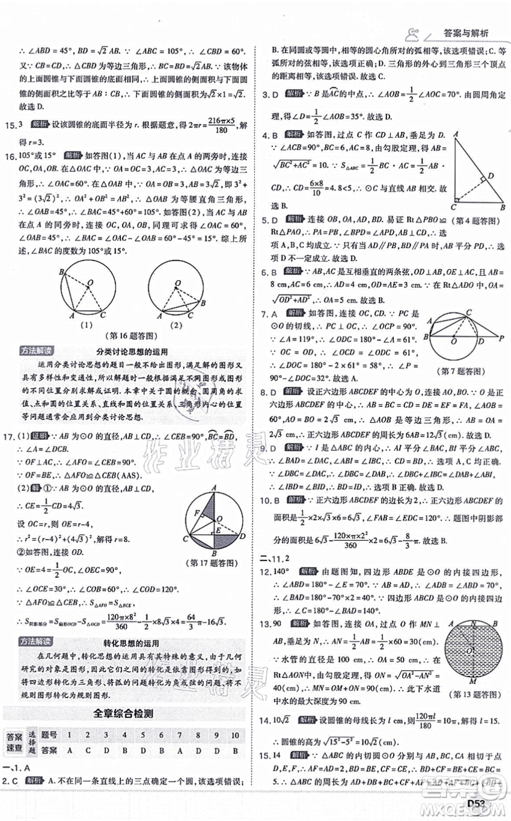 開(kāi)明出版社2021少年班九年級(jí)數(shù)學(xué)上冊(cè)RJ人教版答案