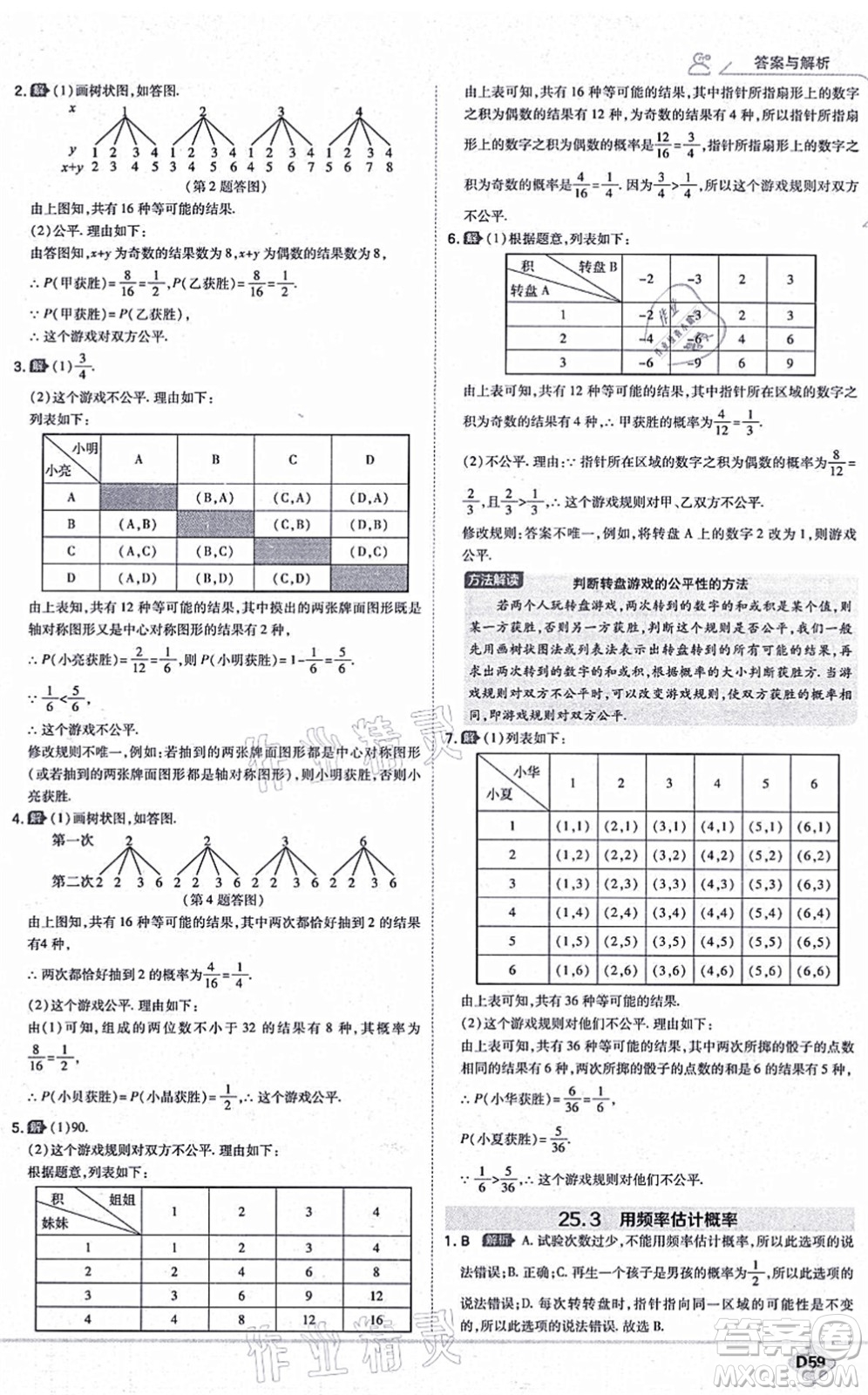 開(kāi)明出版社2021少年班九年級(jí)數(shù)學(xué)上冊(cè)RJ人教版答案