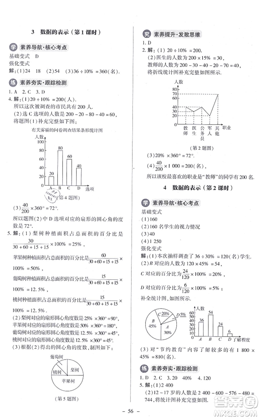 北京師范大學出版社2021課內(nèi)課外直通車七年級數(shù)學上冊北師大版答案