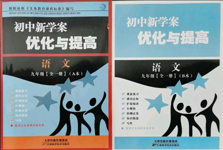 天津科學(xué)技術(shù)出版社2021初中新學(xué)案優(yōu)化與提高九年級(jí)語(yǔ)文人教版參考答案