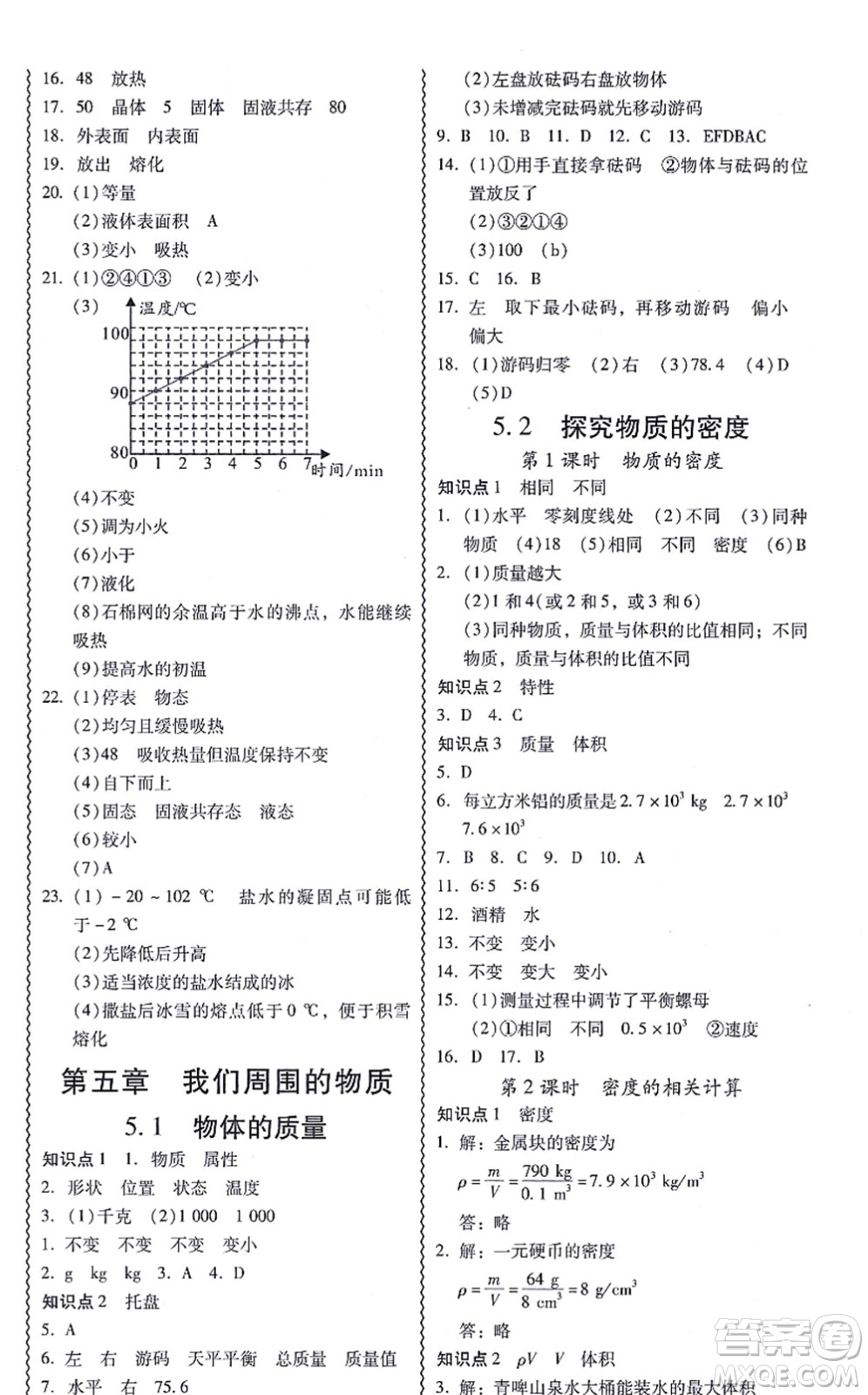 華南理工大學(xué)出版社2021零障礙導(dǎo)教導(dǎo)學(xué)案八年級(jí)物理上冊(cè)HYWL滬粵版答案