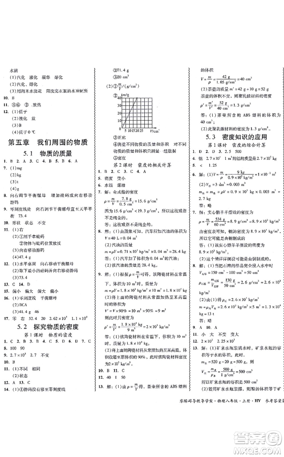 華南理工大學(xué)出版社2021零障礙導(dǎo)教導(dǎo)學(xué)案八年級(jí)物理上冊(cè)HYWL滬粵版答案
