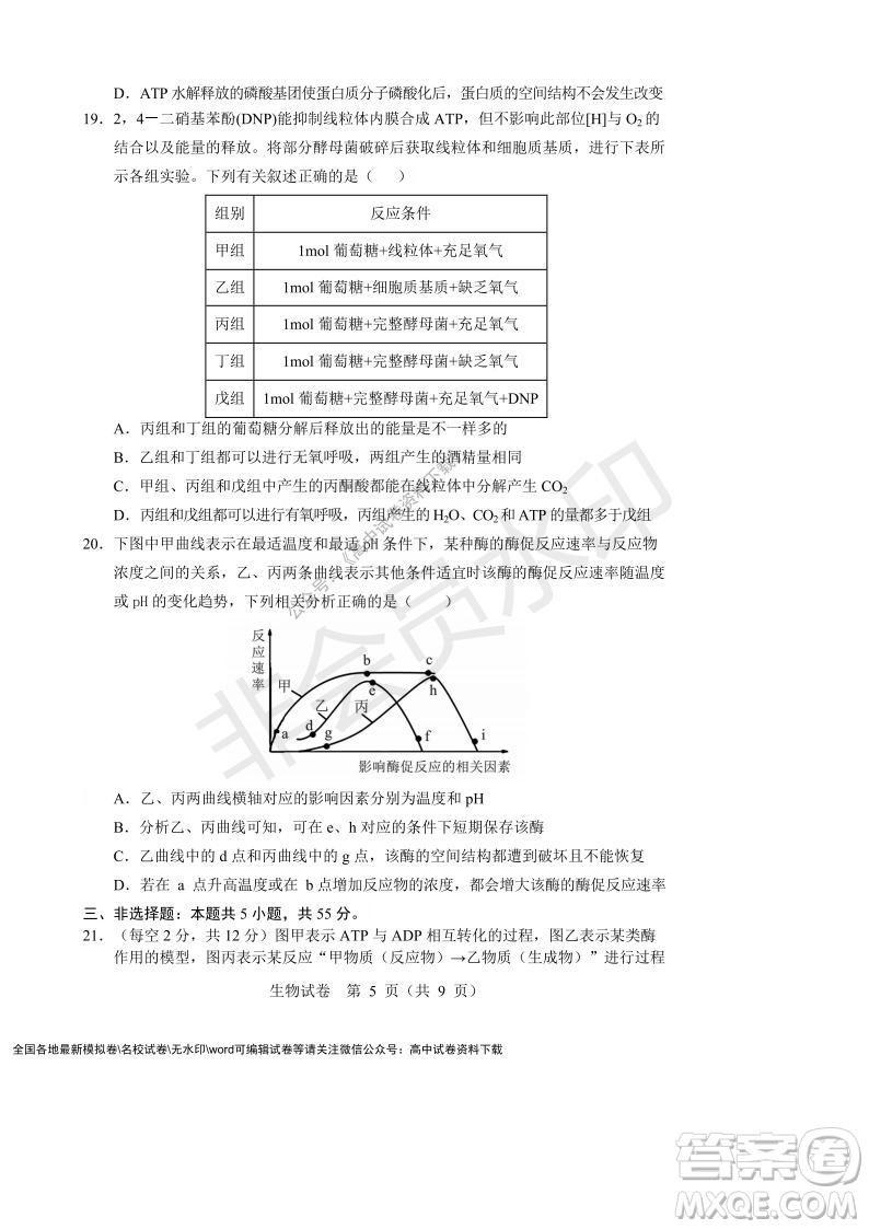 遼寧省沈陽市重點高中聯(lián)合體2021-2022學年度第一學期12月月考高一生物試題及答案