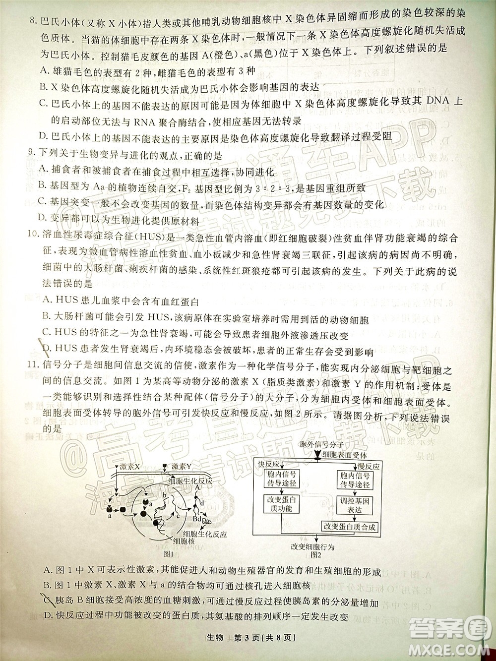 遼寧省名校聯(lián)盟2022屆高三12月聯(lián)合考試生物試題及答案