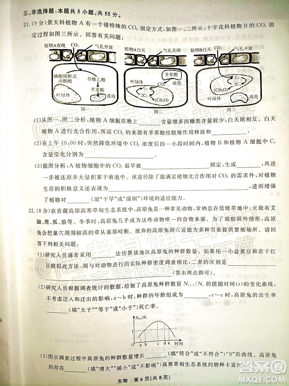 遼寧省名校聯(lián)盟2022屆高三12月聯(lián)合考試生物試題及答案