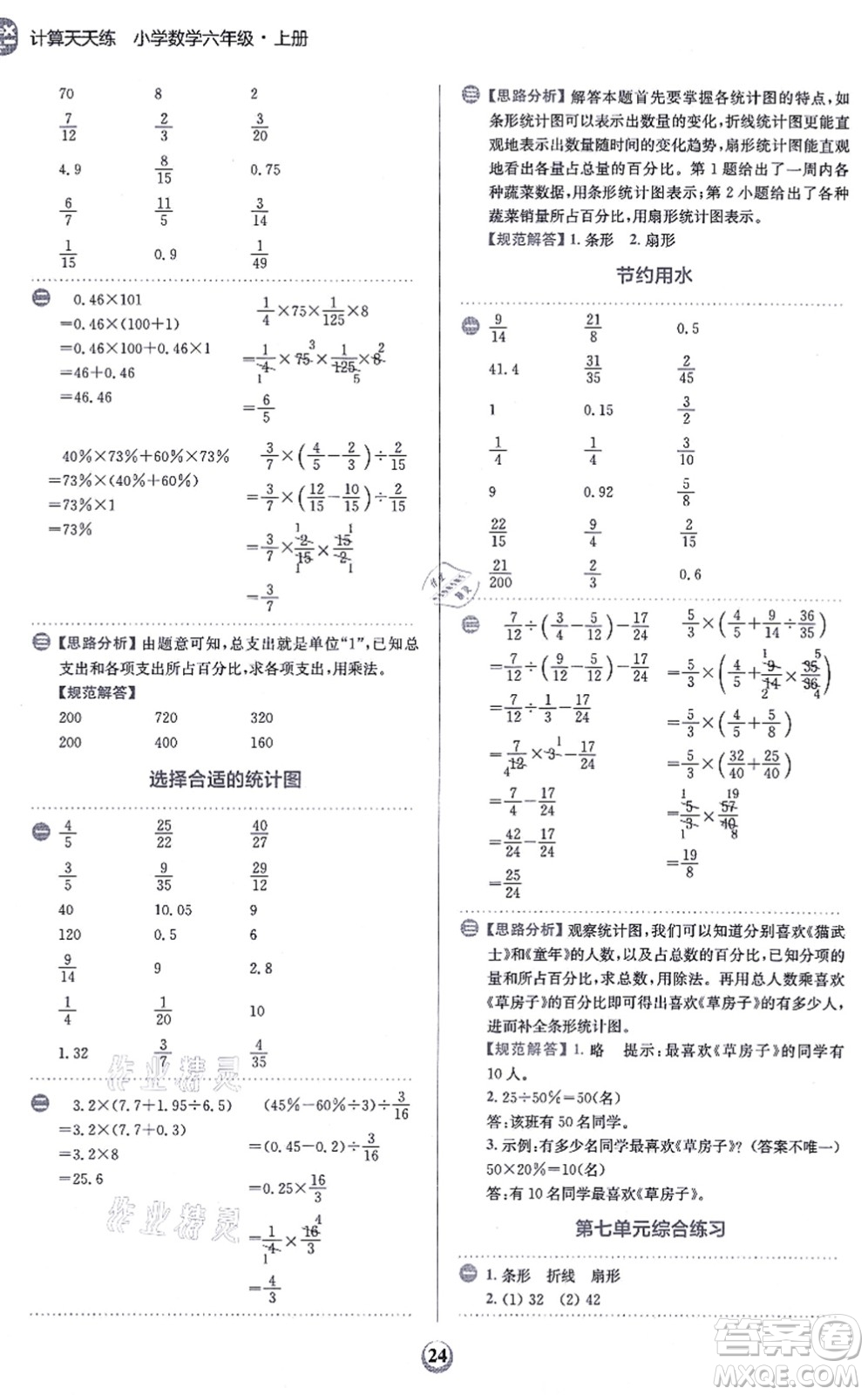 文化發(fā)展出版社2021金牛耳計(jì)算天天練六年級(jí)數(shù)學(xué)上冊(cè)R人教版答案