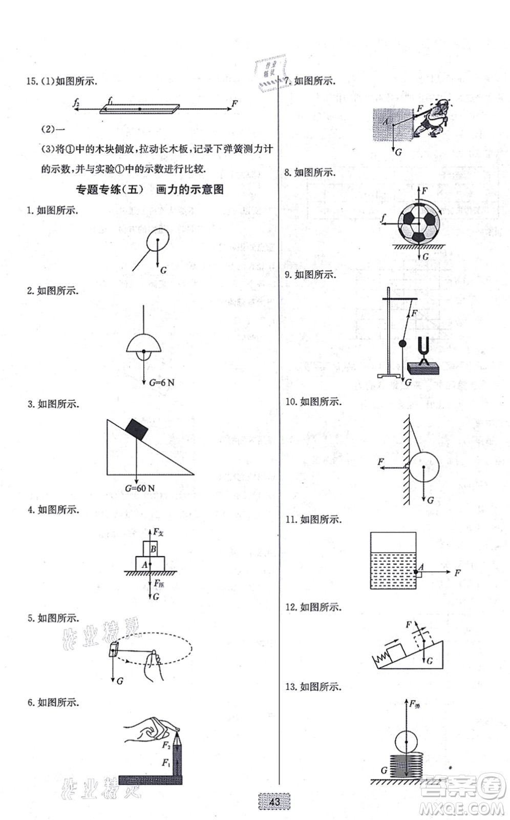 遼寧少年兒童出版社2021練重點(diǎn)八年級(jí)物理上冊(cè)HK滬科版河南專版答案