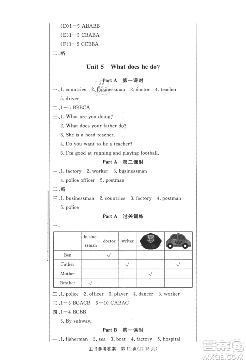 西安出版社2021狀元坊全程突破導練測六年級英語上冊人教版佛山專版參考答案