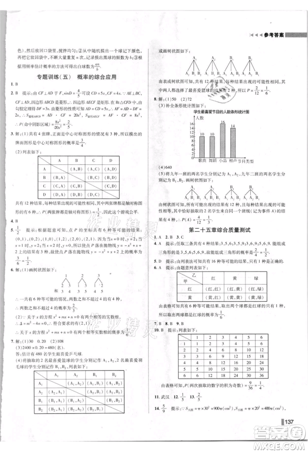 北方婦女兒童出版社2021勝券在握遼寧作業(yè)分層培優(yōu)學(xué)案九年級數(shù)學(xué)上冊人教版參考答案