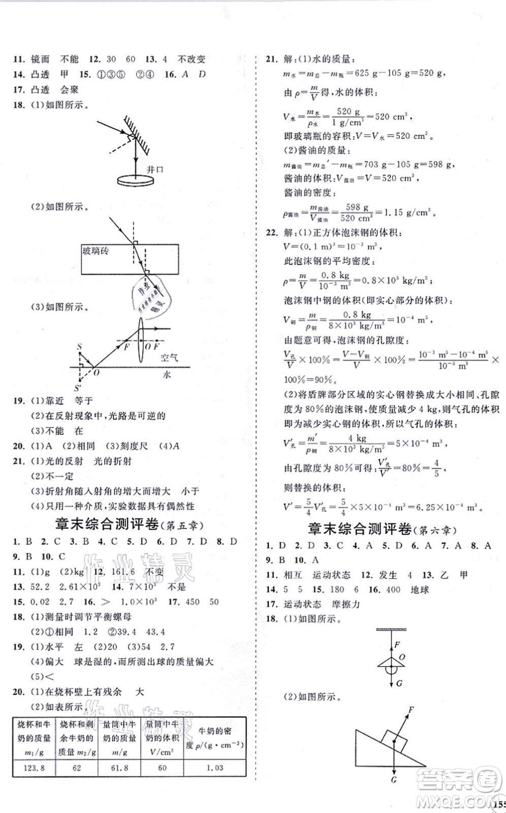 海南出版社2021新課程同步練習(xí)冊(cè)八年級(jí)物理上冊(cè)滬科版答案