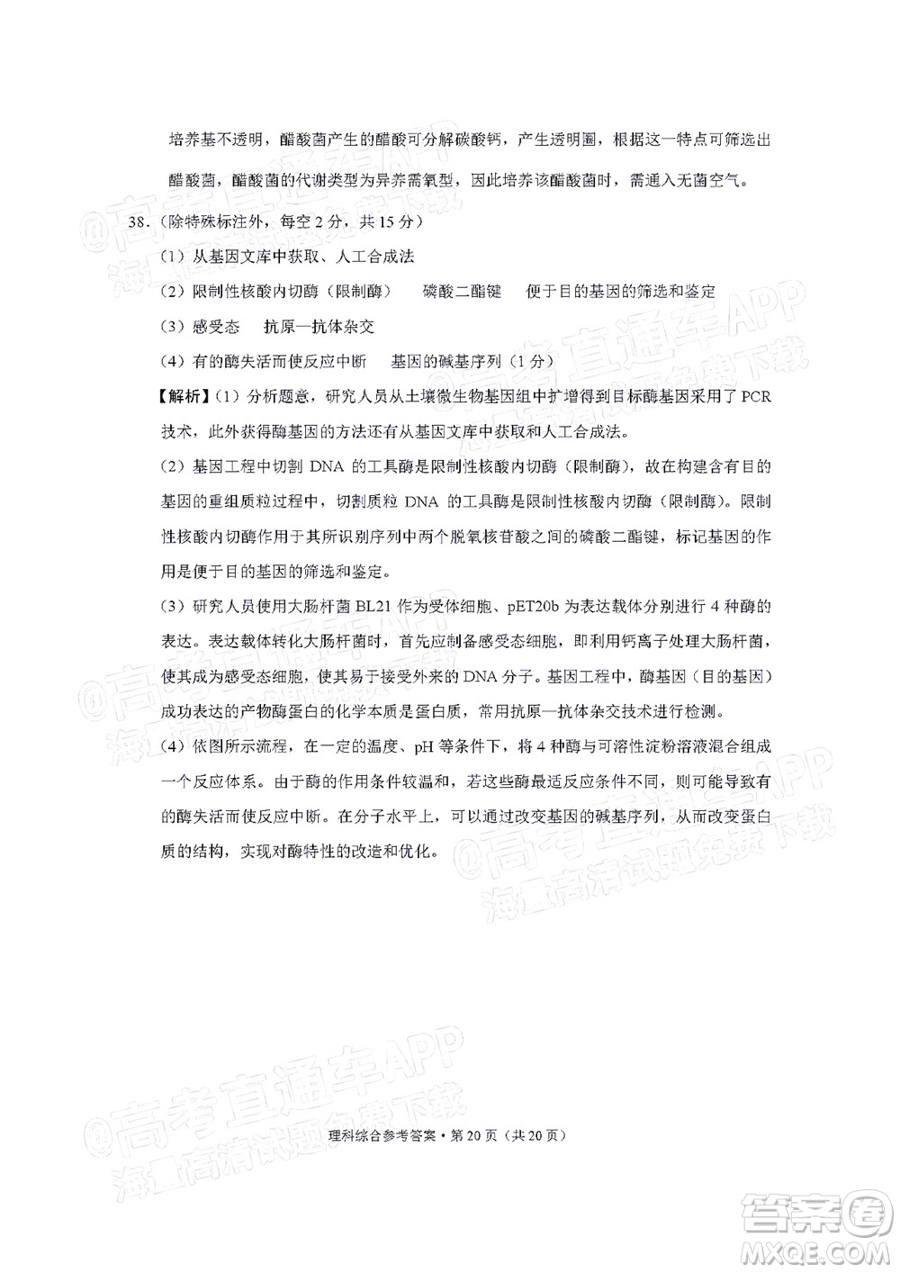 貴陽市五校2022屆高三年級聯(lián)合考試四理科綜合試題及答案