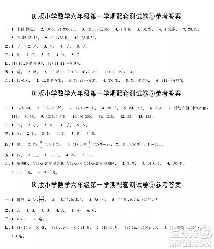 2021年時代學習報數(shù)學周刊人教版六年級第一學期配套試卷答案