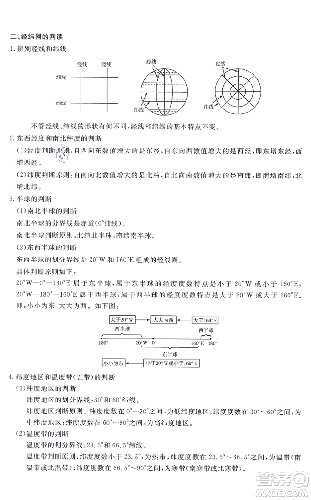山東友誼出版社2021初中同步練習(xí)冊(cè)提優(yōu)測試卷七年級(jí)地理上冊(cè)人教版答案